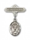 Baby Badge with Our Lady of All Nations Charm and Godchild Badge Pin