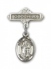 Pin Badge with St. Joachim Charm and Godchild Badge Pin