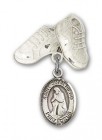 Pin Badge with St. Juan Diego Charm and Baby Boots Pin