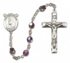 St. Daniel Comboni Sterling Silver Heirloom Rosary Squared Crucifix