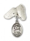Pin Badge with St. Mark the Evangelist Charm and Baby Boots Pin