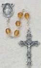 November Birthstone Rosary (Topaz) - Silver Oxidized