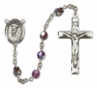 St. Philip Neri Sterling Silver Heirloom Rosary Squared Crucifix