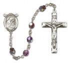 St. Aloysius Gonzaga Sterling Silver Heirloom Rosary Squared Crucifix