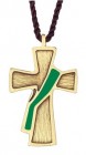 Deacon's Cross Pendant with Green Sash