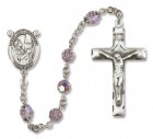 St. Mary Magdalene Sterling Silver Heirloom Rosary Squared Crucifix