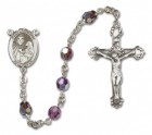 St. Margaret Mary Alacoque Sterling Silver Heirloom Rosary Fancy Crucifix