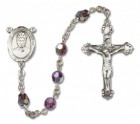 St. Josephine Bakhita Sterling Silver Heirloom Rosary Fancy Crucifix