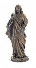 Sacred Heart of Jesus Bronzed Resin Statue - 12 Inches