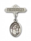 Pin Badge with Blessed Caroline Gerhardinger Charm and Godchild Badge Pin
