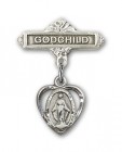Baby Badge with Miraculous Charm and Godchild Badge Pin