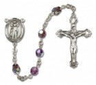St. Ivo Sterling Silver Heirloom Rosary Fancy Crucifix