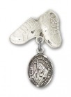 Pin Badge with St. Margaret of Cortona Charm and Baby Boots Pin