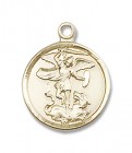 Women's Petite Round St. Michael & Guardian Angel Medal