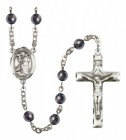 Men's St. Rocco Silver Plated Rosary