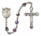 St. Gertrude of Nivelles Sterling Silver Heirloom Rosary Fancy Crucifix
