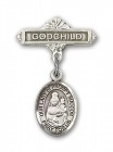 Baby Badge with Our Lady of Prompt Succor Charm and Godchild Badge Pin