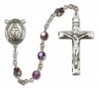 St. Theodora Guerin Sterling Silver Heirloom Rosary Squared Crucifix