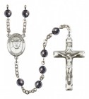 Men's St. Damien of Molokai Silver Plated Rosary