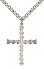 Fluted Crossbar Cross Necklace