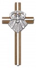 Gifts of Confirmation Wall Cross in Walnut and Metal Inlay 6"