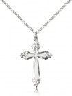 Cross Necklace with Layered Tips