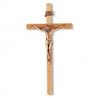 Contemporary Slimline Oak Wall Crucifix - 11 inch