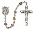 Divine Mercy Sterling Silver Heirloom Rosary Squared Crucifix