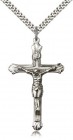 Men's Slim Textured Crucifix Necklace