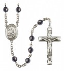 Men's St. Gerard Majella Silver Plated Rosary