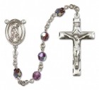 St. Ronan Sterling Silver Heirloom Rosary Squared Crucifix