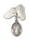Baby Badge with Our Lady of Peace Charm and Baby Boots Pin