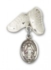 Baby Badge with Our Lady of Lebanon Charm and Baby Boots Pin