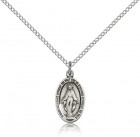 Women's Small Classic Oval Miraculous Medal Necklace