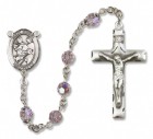 St. Cecilia with Marching Band Sterling Silver Heirloom Rosary Squared Crucifix