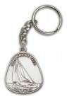 God Bless This Sailboat Keychain