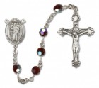Divine Mercy Sterling Silver Heirloom Rosary Fancy Crucifix