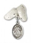Pin Badge with St. Alexandra Charm and Baby Boots Pin