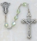 August Birthstone Rosary (Peridot) - Silver Oxidized