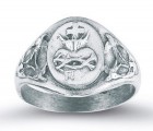 Women's Sacred Heart of Jesus Ring Sterling Silver