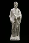Saint Peter Statue White Marble Composite - 24.5 inch