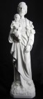 Saint Joseph with Child Statue White Marble Composite - 19 inch