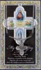 Four Way Medal in Pewter with Bi-Fold Prayer Card