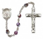 St. Rafka Sterling Silver Heirloom Rosary Squared Crucifix