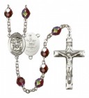 Men's St. Michael Army Silver Plated Rosary