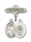 Baby Badge with Miraculous Charm and Godchild Badge Pin