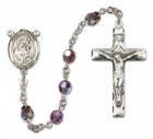 St. Gertrude of Nivelles Sterling Silver Heirloom Rosary Squared Crucifix