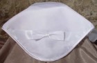 Girls Organza Baptism Blanket with Poly Satin Bow