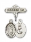 Baby Badge with Our Lady of Guadalupe Charm and Godchild Badge Pin