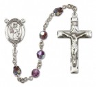 St. Uriel Sterling Silver Heirloom Rosary Squared Crucifix